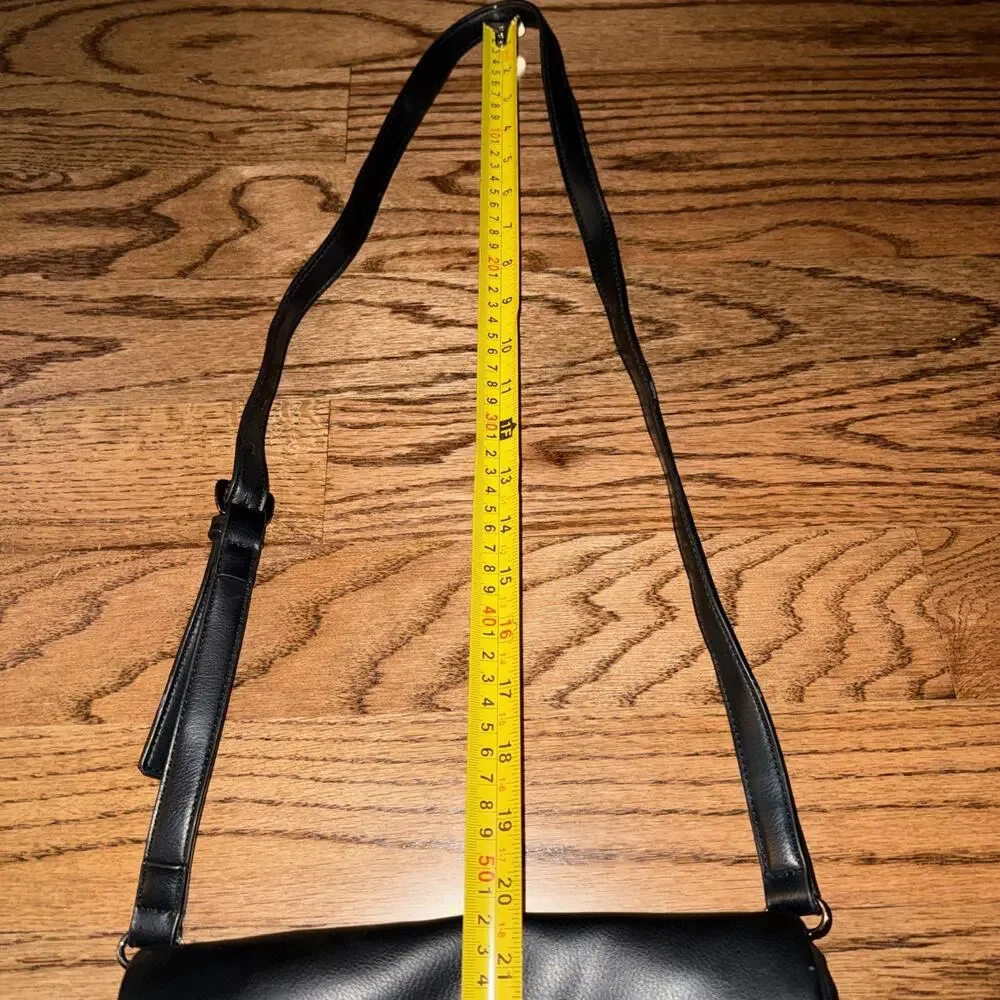 Joe’s Jeans Josie Crossbody Shoulder Bag Purse Black Vegan Small Asymmetric new